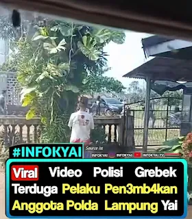 Viral Video Polisi Gebrek Terduga Pelaku Pen3mbakan Anggota Polda Lampung Yai