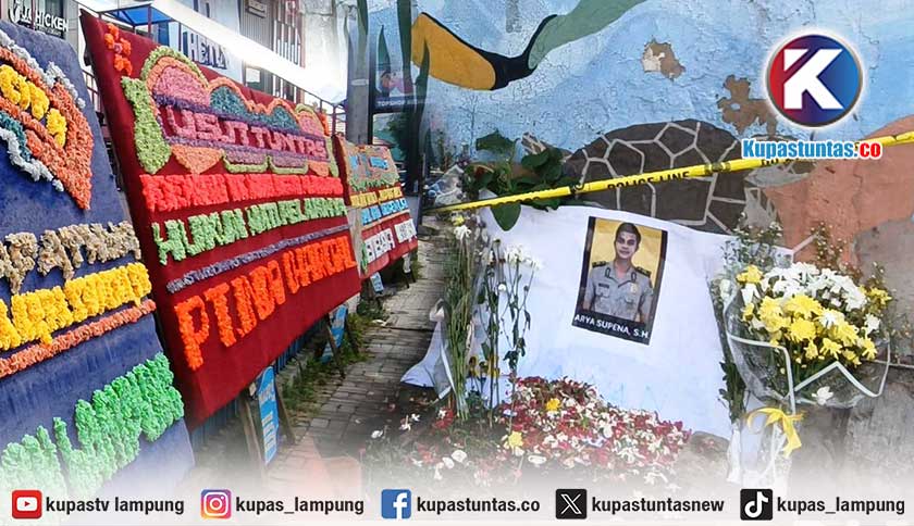 Banyak Karangan Bunga di Lokasi Tewasnya Brigadir Arya Supena, Toko Baru Pasang CCTV Pascakejadian