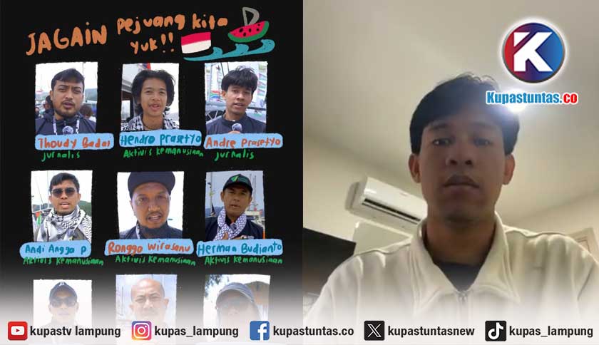 Jurnalis Asal Lampung Andre Nugroho Hilang Kontak usai Kapal Bantuan Gaza Dicegat Israel