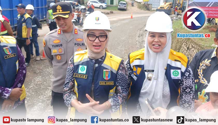 Jihan Nurlela Groundbreaking Pembangunan Ruas Jalan Pekon Rejosari 3,8 Km di Pringsewu