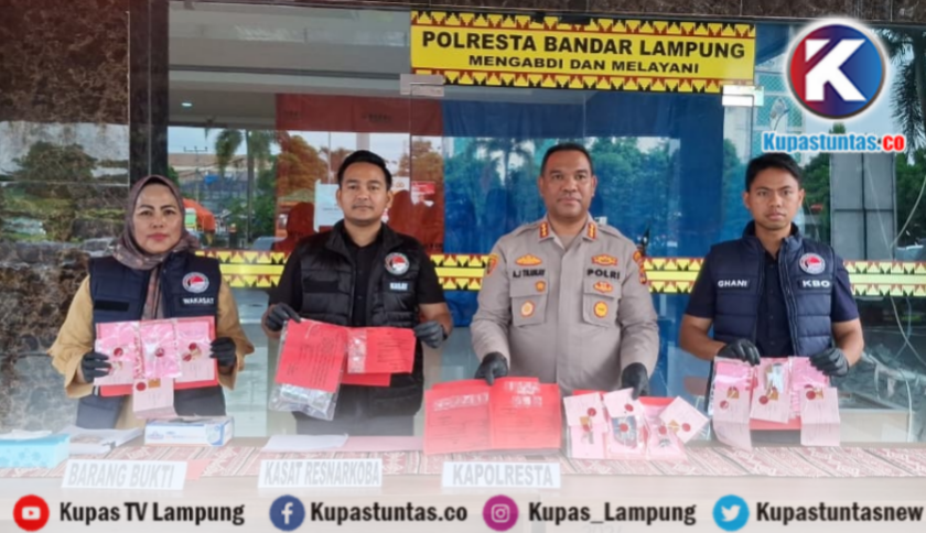 Polresta Bandar Lampung Tangkap 58 Tersangka Narkoba, Jaringan Aceh Ikut Dibongkar