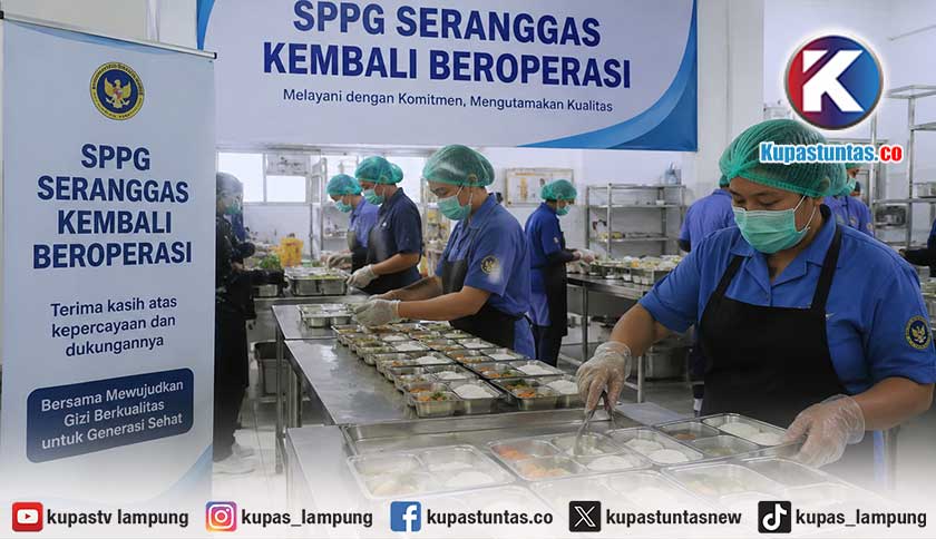 Sempat Disuspend BGN, Dapur SPPG Seranggas Lampung Barat Kembali Beroperasi