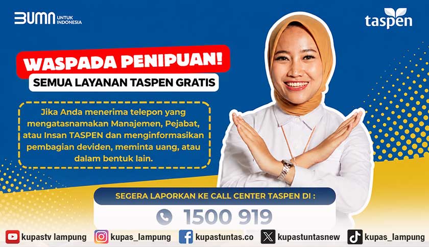 TASPEN Bandar Lampung Imbau Peserta Waspada Modus Penipuan Digital Mengatasnamakan Perusahaan