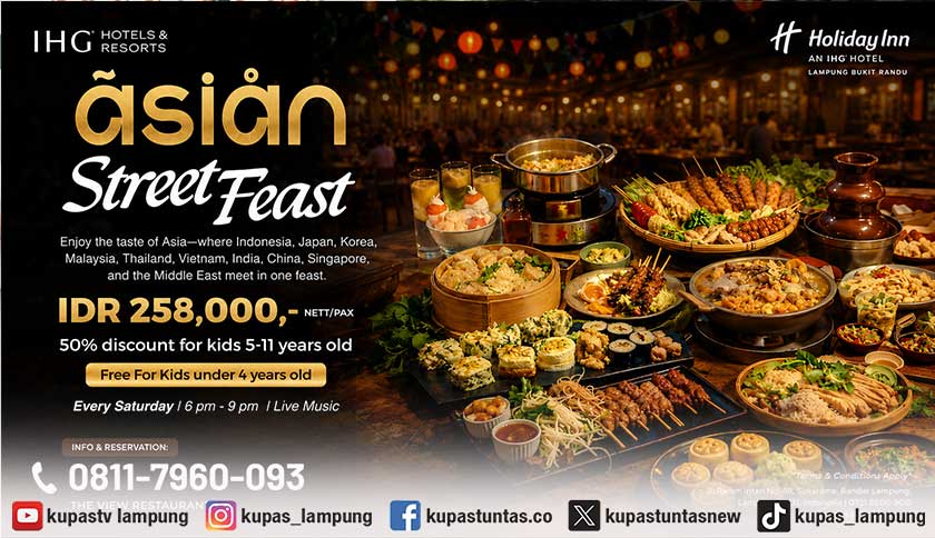 Holiday Inn Lampung Bukit Randu Hadirkan 'Asian Street Feast', Pengalaman All You Can Eat Kuliner Asia yang Menggugah Selera