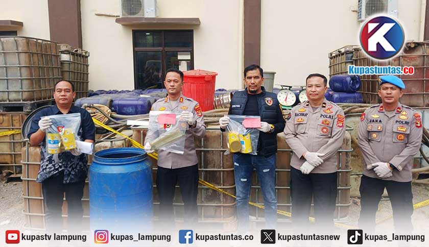 Polisi Amankan Tiga Orang Pengecor di Pringsewu, 6 Truk dan Ratusan Liter BBM Disita