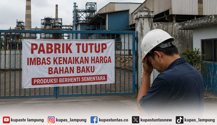 Dampak Harga Bahan Baku Naik, Belasan Pabrik di Natar Pilih Tutup