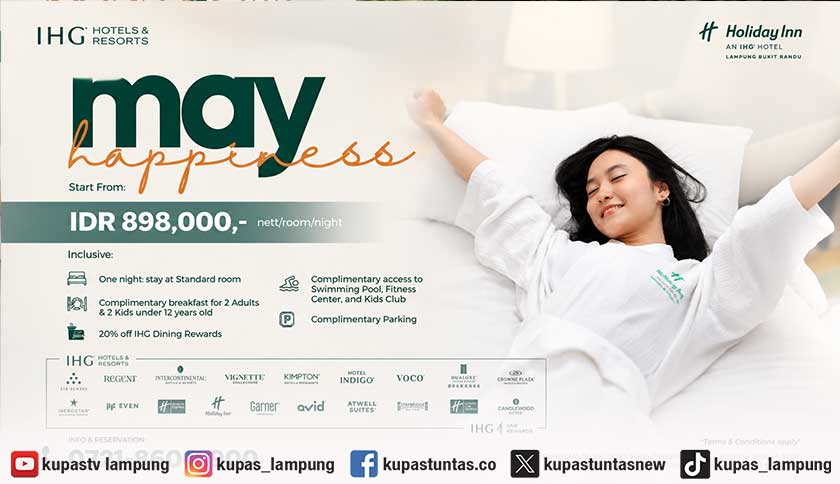 Holiday Inn Lampung Bukit Randu Hadirkan Promo 'May Happiness', Staycation Nyaman Mulai IDR 898.000 Nett