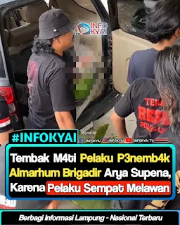 Ini Penjelasan Polda Lampung Tembak Mati Pelaku Penembak Brigadir Arya Supena
