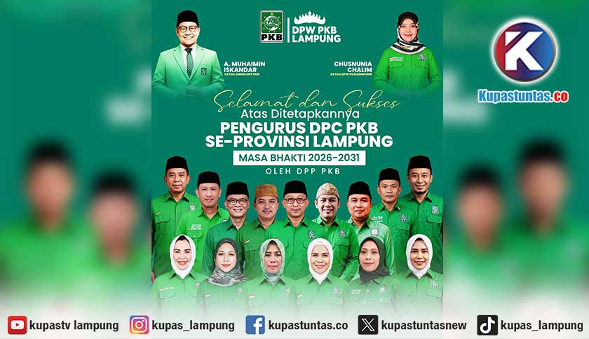 PKB Tetapkan 15 Ketua DPC di Lampung, Berikut Daftarnya