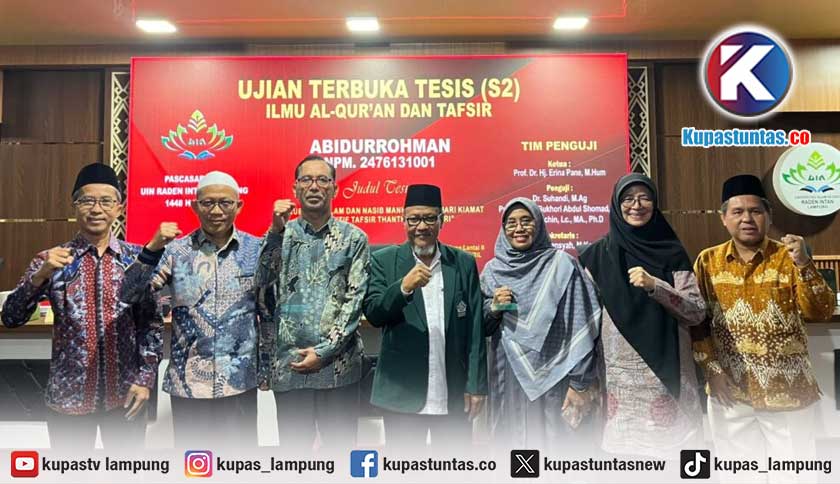 Inspiratif! Abidurrohman Sukses Jalani Ujian Terbuka Tesis di UIN RIL pada Usia 64 Tahun