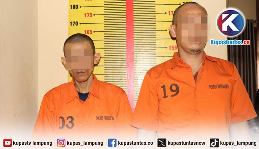 Bawa Sabu 51 Gram Melintas di Sukoharjo Pringsewu, Dua Warga Bandar Lampung Dibekuk Polisi