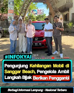 Pengunjung Kehilangan Mobil di Sanggar Beach, Pengelola Ambil Langkah Bijak Berikan Pengganti