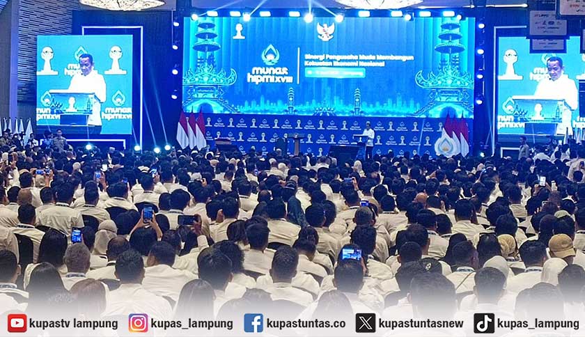 Munas HIPMI di Lampung, Bahlil Ingatkan Kader Jaga Patriotisme dan Kemandirian Ekonomi