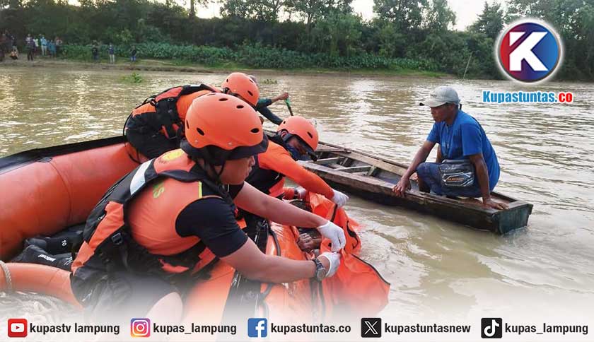 Warga Lampung Tengah Tewas Tenggelam saat Menjala Ikan di Sungai Rejosari