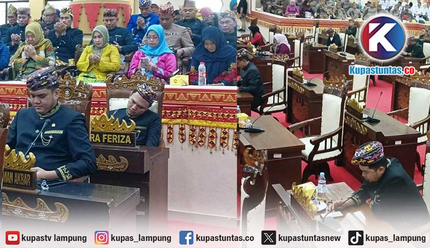 Saat Gubernur Berpidato di HUT ke-344 Bandar Lampung, Anggota DPRD Indra Feriza Tertidur