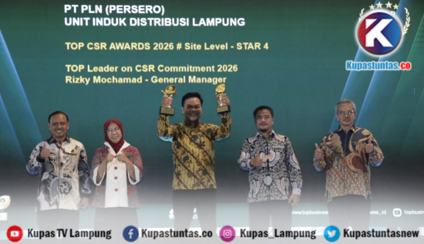 Perkuat Ekosistem Kendaraan Listrik melalui Pendidikan Vokasi, PLN UID Lampung Raih TOP CSR Awards 2026 STAR 4