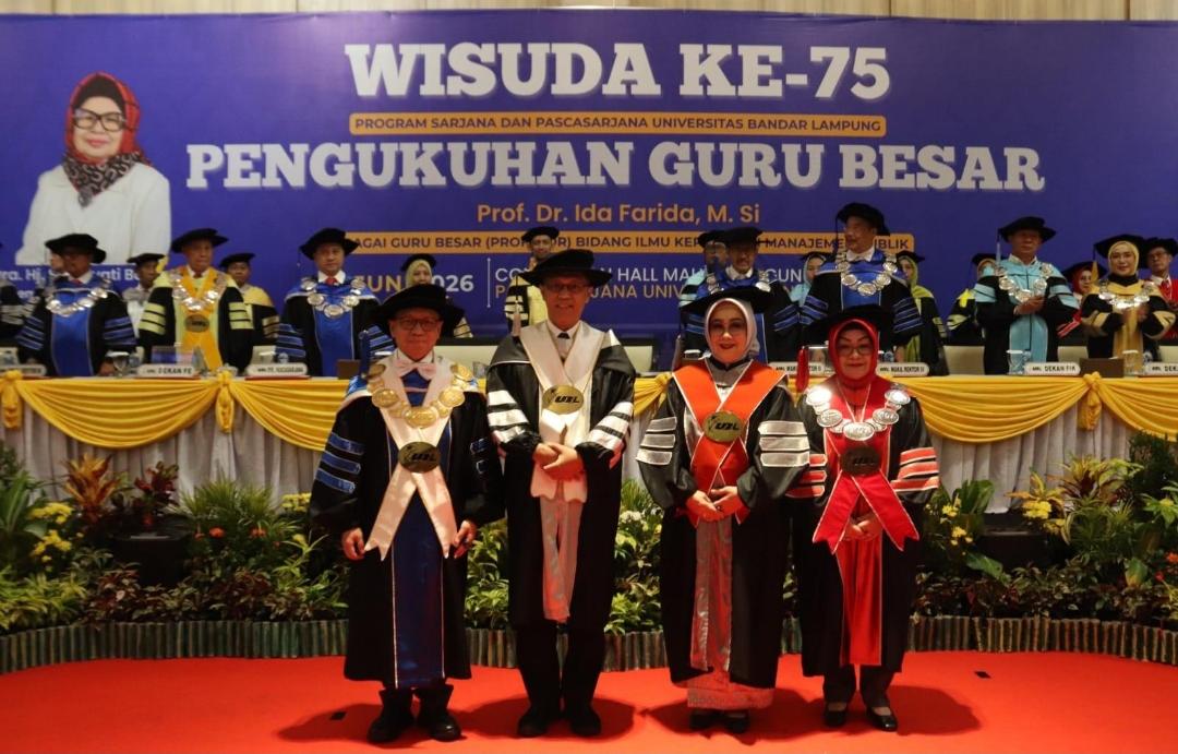 Momen Sidang Senat UBL: Wisuda ke-75 Sekaligus Pengukuhan Guru Besar Prof Ida Farida