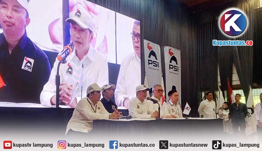 Jokowi di Rakorda PSI Bandar Lampung: Target Bukan Sekadar Lolos ke Senayan