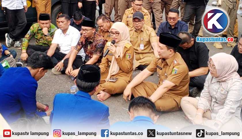 Wagub Lampung Jihan Nurlela Temui Massa Aksi, Siap Tindak Lanjuti Aspirasi Mahasiswa