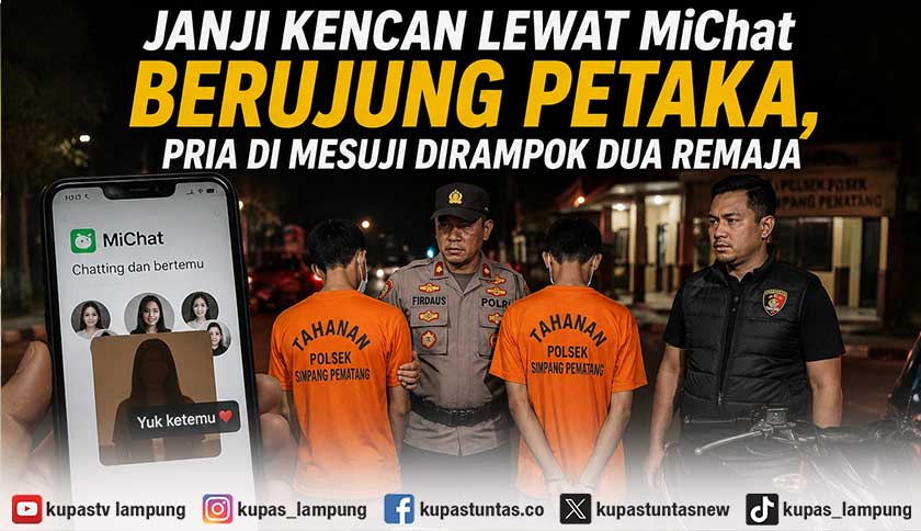 Janji Kencan Lewat MiChat Berujung Petaka, Pria di Mesuji Dirampok Dua Remaja
