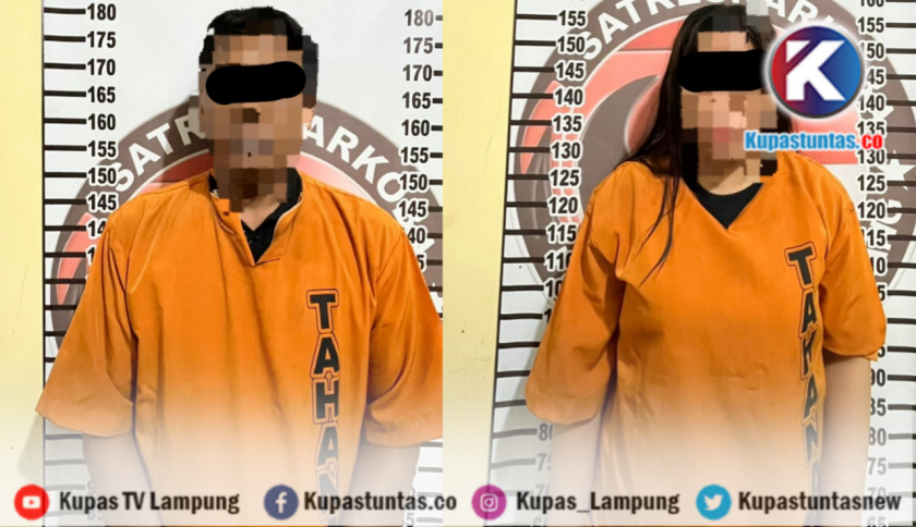 Pasutri Kompak Jadi Pengedar Ekstasi Digerebek di Menggala