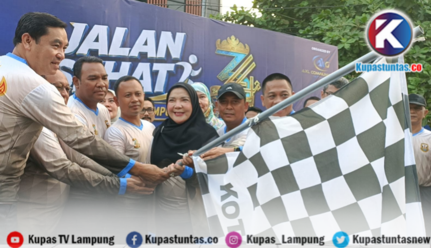 Ribuan Warga Tumpah Ruah Ikuti Jalan Sehat HUT Kota Bandar Lampung, Dinkes Siagakan Tiga Posko Kesehatan