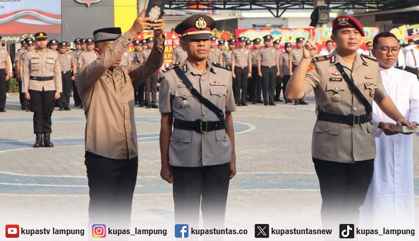 52 Personel Polres Lampung Selatan Naik Pangkat, Ini Pesan Tegas Kapolres