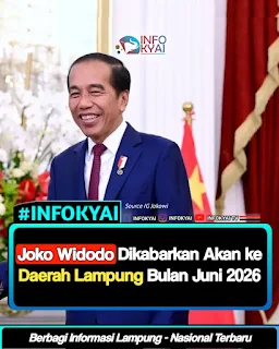 Jokowi Dijadwalkan Kunjungi Lampung pada Tanggal 26–28 Juni 2026