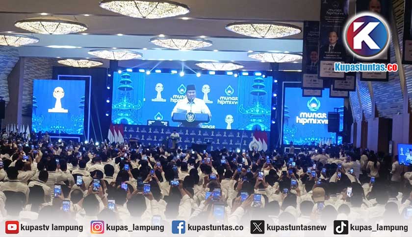 Prabowo di Munas HIPMI: Negara Kita Kaya Tapi Rakyat Masih Hidup Susah