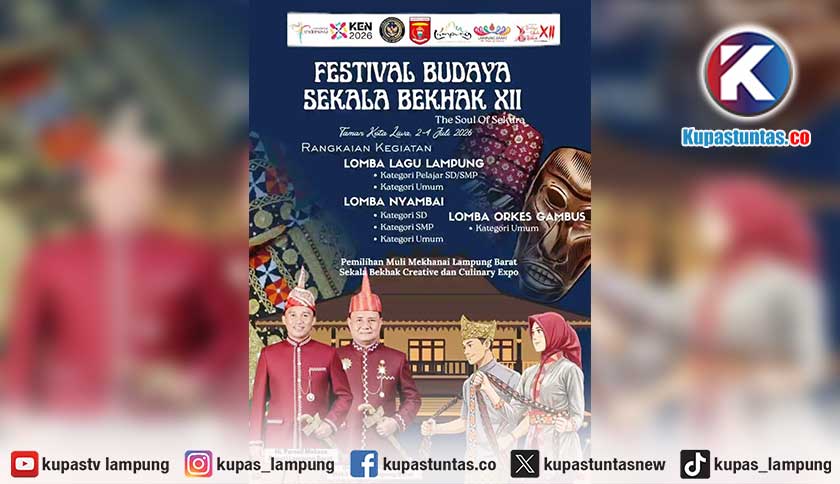 Festival Budaya Sekala Bekhak XII Hadirkan Lomba Seni hingga Expo Kreatif