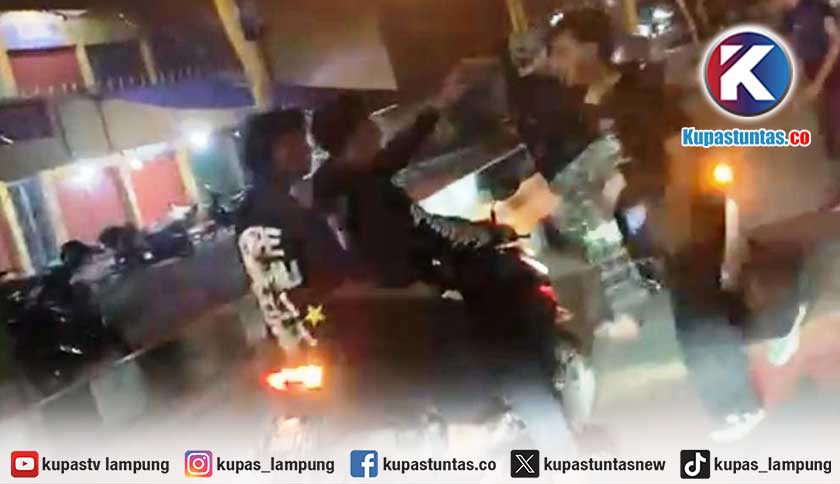 Viral Keroyok Pengendara Motor di Metro Lampung, Tiga Terduga Anggota Gengster Ditangkap Polisi