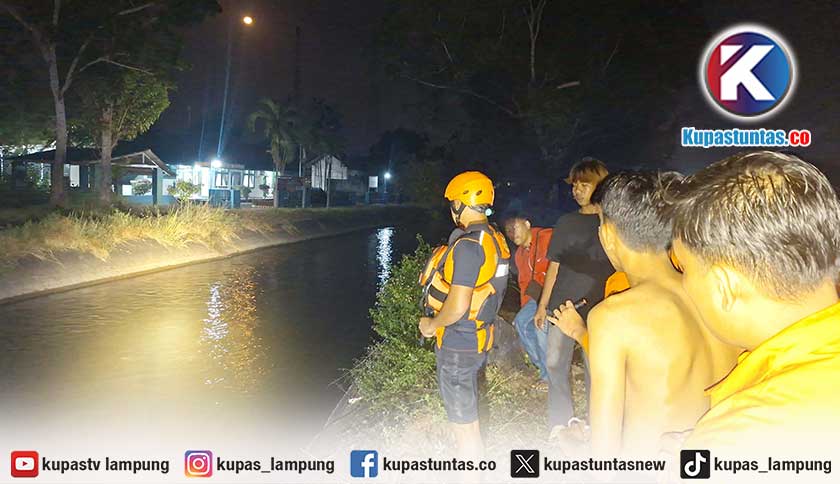 Tak Sadar Ada Tikungan, Pemotor Masuk Saluran Irigasi di Lampung Timur Ditemukan Meninggal Dunia