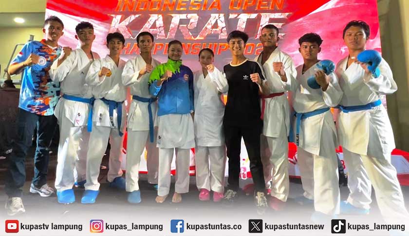 UKM Karate Universitas Teknokrat Indonesia Borong Medali Emas pada Indonesia Open Karate Championship 2026