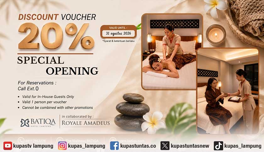 BATIQA Hotel Lampung Resmikan The Wellness Spa, Hadirkan Promo Special Grand Opening