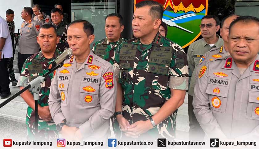 Perkuat Sinergi TNI-Polri, Kapolda dan Pangdam Komitmen Jaga Kondusivitas Lampung
