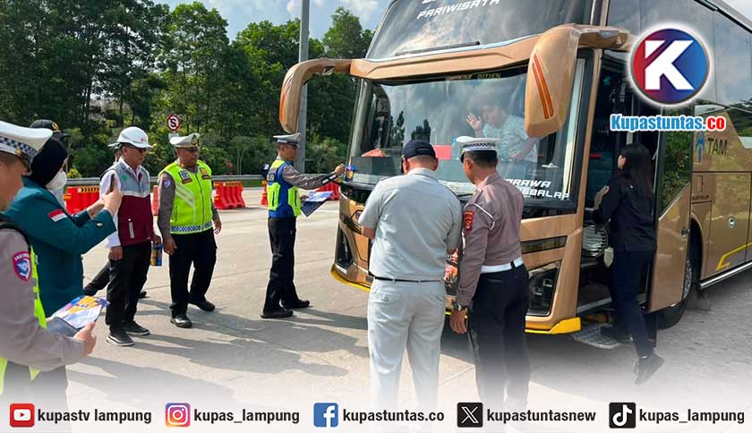 Cegah Kecelakaan di Jalan Tol, BPTD Lampung Periksa Kelaikan Bus dan Angkutan Umum