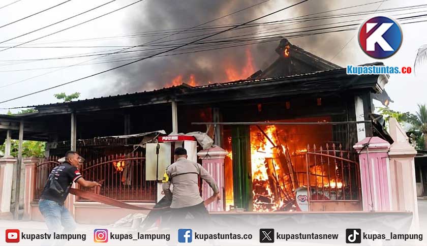 Jual Pertalite Eceran Berujung Petaka, Rumah dan Warung di Tanggamus Ludes Terbakar