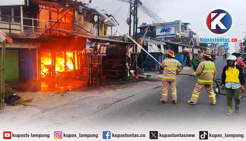 Bengkel dan Toko Elektronik di Bandar Lampung Ludes Terbakar