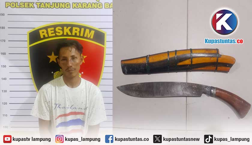 Tidak Terima Ditegur, Pengemudi Mobil Bacok Ojol di Pahoman Bandar Lampung