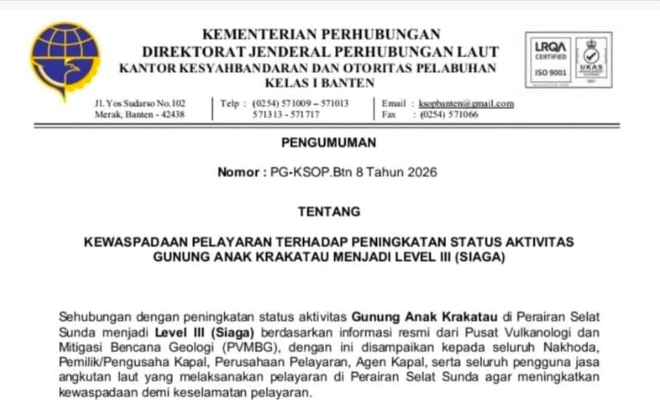 Polda Lampung Aktifkan Satgas Aman Nusa, Antisipasi Dampak Peningkatan Status Gunung Anak Krakatau