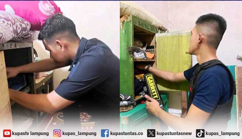 Razia Malam di Lapas Kotaagung Tanggamus, Sejumlah Barang Terlarang Disita