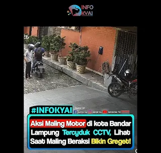 Aksi Maling Motor di Bandar Lampung Tercyduk CCTV, Modus Pelaku Bikin Greget