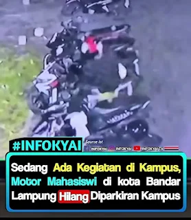 Saat Ikuti Kegiatan di Kampus, Motor Mahasiswi Hilang Digondol Maling di Parkiran
