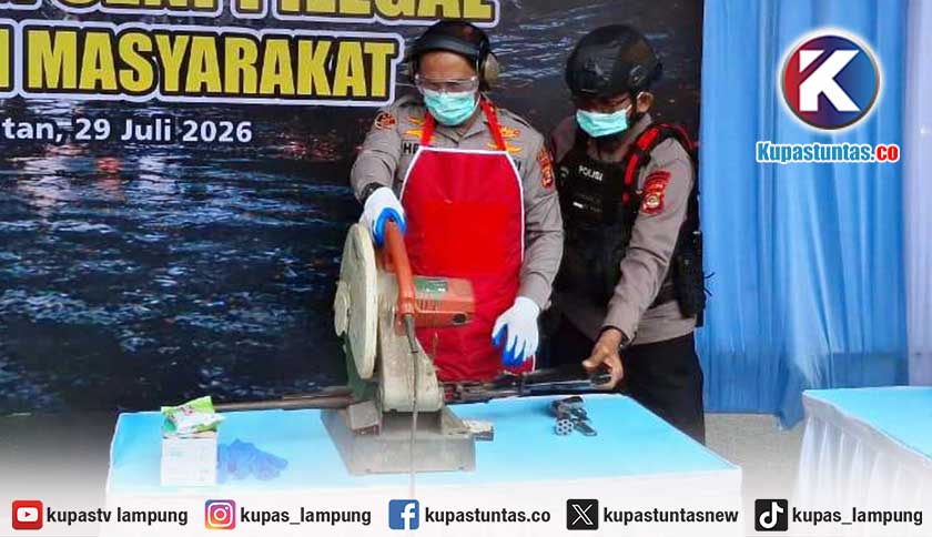 Polda Lampung Musnahkan 166 Senjata Api Ilegal