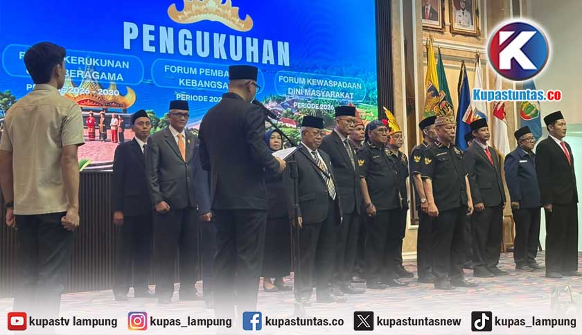 Gubernur Mirza Kukuhkan Tiga Forum Strategis Penjaga Kerukunan dan Persatuan di Lampung