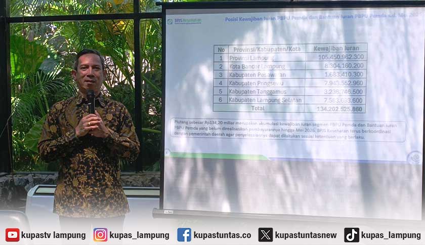 Tunggakan Iuran Capai Rp134,2 Miliar, BPJS Kesehatan Minta Pemda di Lampung Segera Melunasi