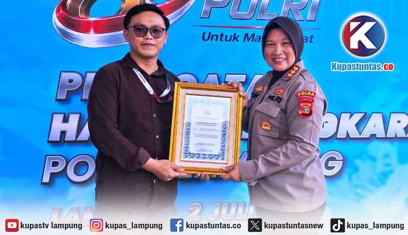 HUT ke-80 Bhayangkara, Media Kupas Tuntas Terima Penghargaan dari Polda Lampung