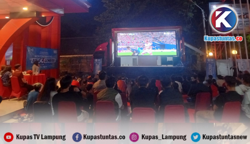 Meriahkan Semifinal Piala Dunia, DPD PDI-P Lampung Gelar Nobar dan Bagikan Doorprize