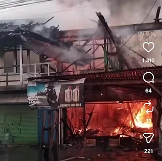 Kebakaran Lahap Toko di Way Halim, Kerugian Capai Ratusan Juta