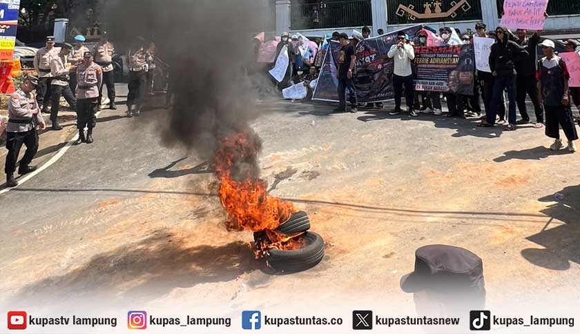 Demo di Kejati Lampung, ALMAS Desak Pengusutan Transparan Dugaan Korupsi Batu Bara